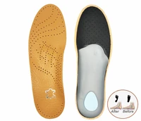 leather orthotic shoe insole flat foot arch support orthotic sole insoles for men women