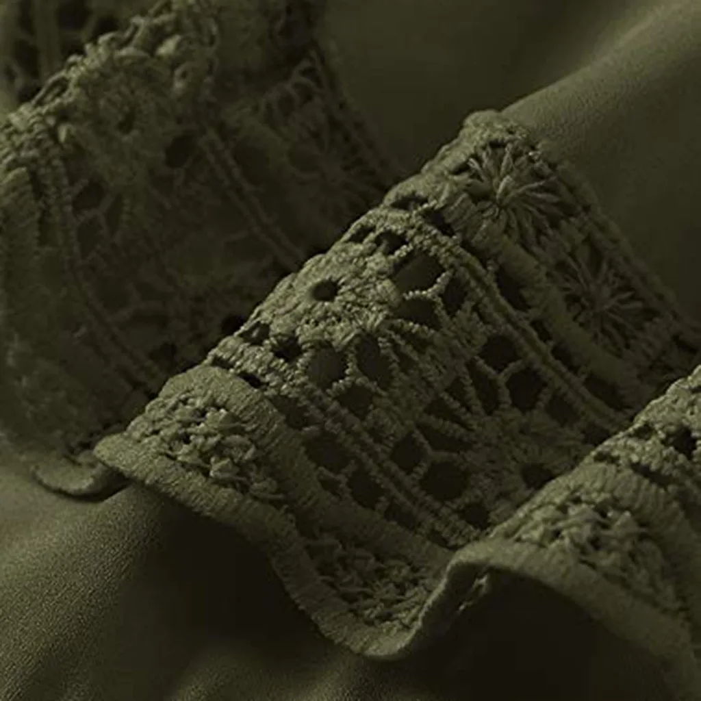 Женское кимоно кардиган однотонная блузка однотонный кружевной длинный рукав