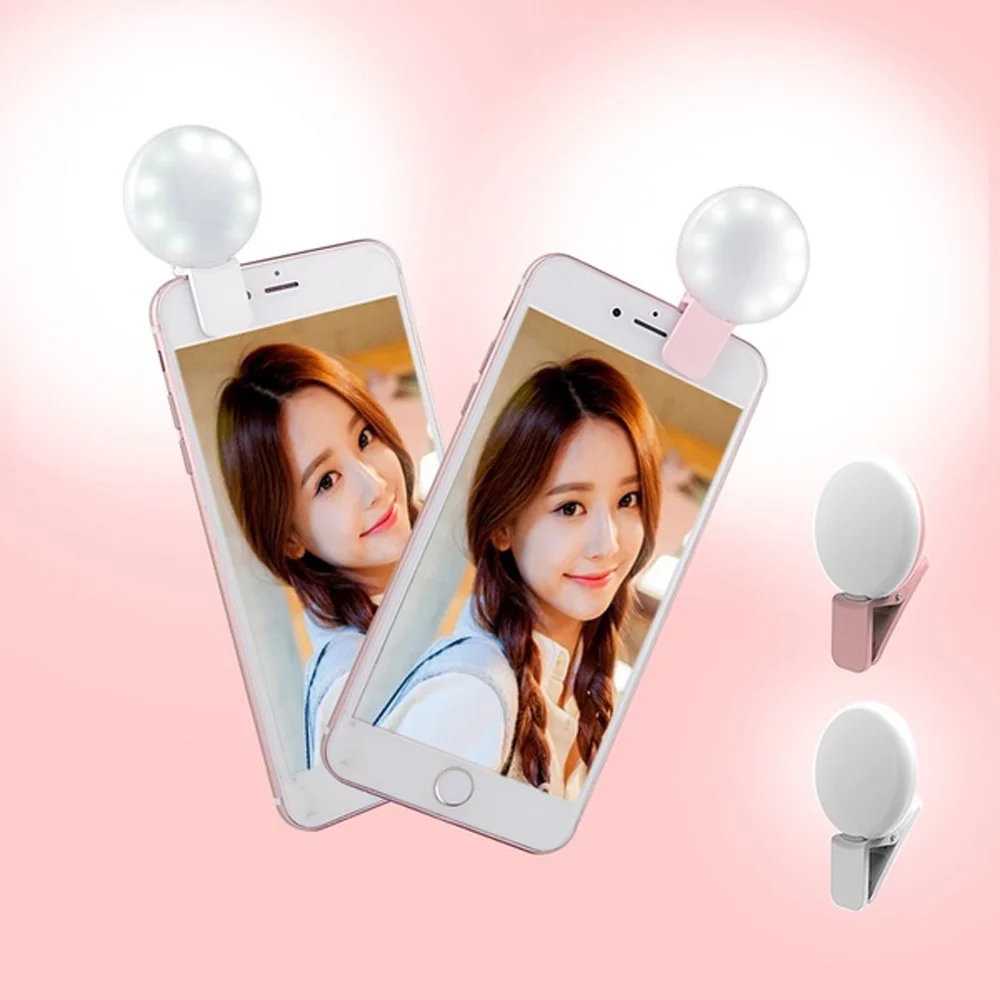 Клип смартфон камера селфи кольцо свет USB аккумуляторная батарея светодиодный