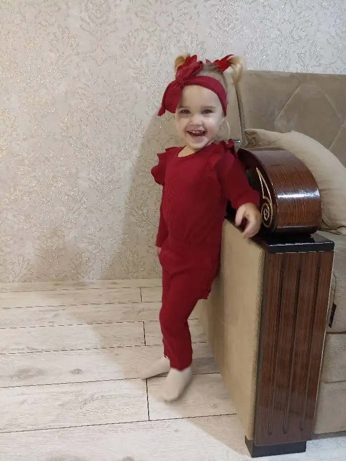 

Одежда для новорожденных, комплект одежды для маленьких девочек 3 месяца, одежда для маленьких девочек, комбинезон с оборками и принтом в ви...