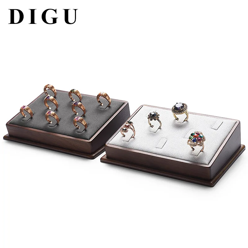 

Walnut jewelry rack creative ring display stand solid wood ring storage rack jewelry props jewelry storage