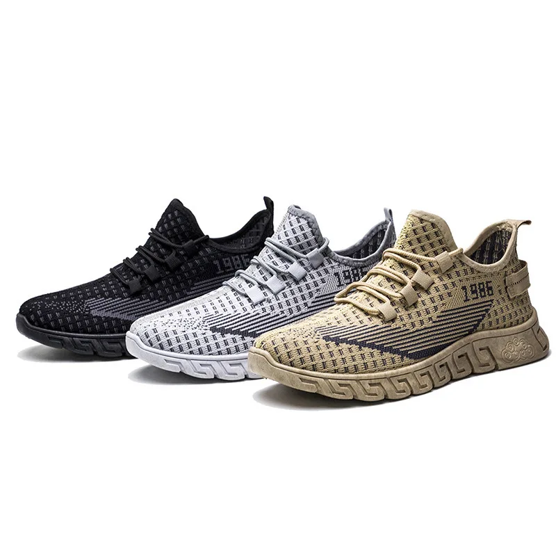 

Autumn sports shoes flying woven breathable casual shoes comfortable and fashionable running men's shoes new men's shoes 2022