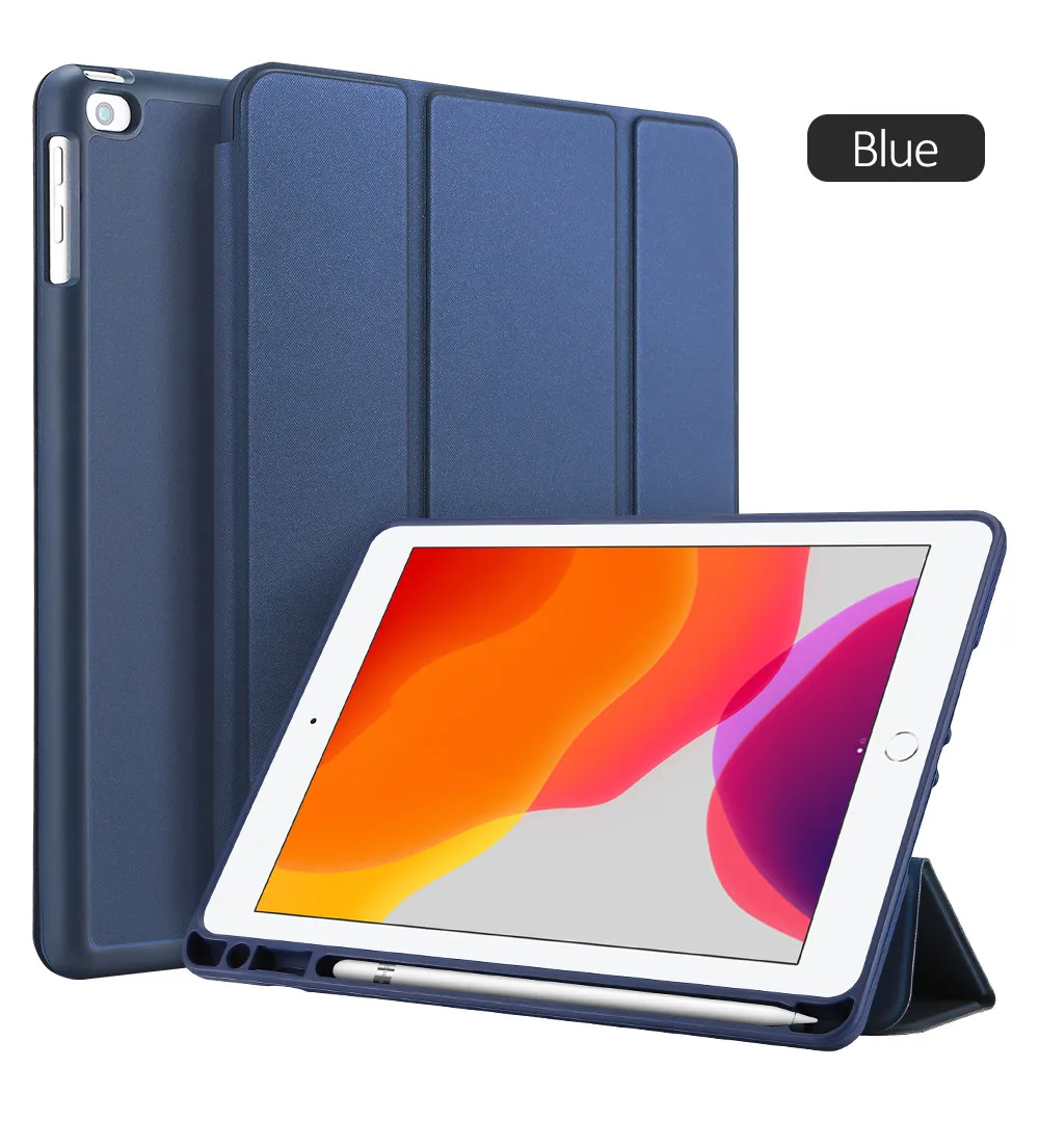 DUX DUCIS PU кожаный смарт-чехол для iPad 7 10,2() мягкий флип-чехол для iPad 7 10,2 дюймов с карандашом чехол с зажимом