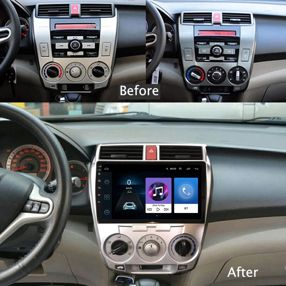 10 1 дюймов 2.5D IPS Закаленное HD Мульти-сенсорный экран Android 8 NAVI для Honda City 2008-2014 с Bluetooth