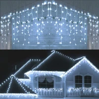 5m waterproof outdoor christmas light droop 0 4 0 6m led curtain icicle string lights garden mall eaves decorative lights