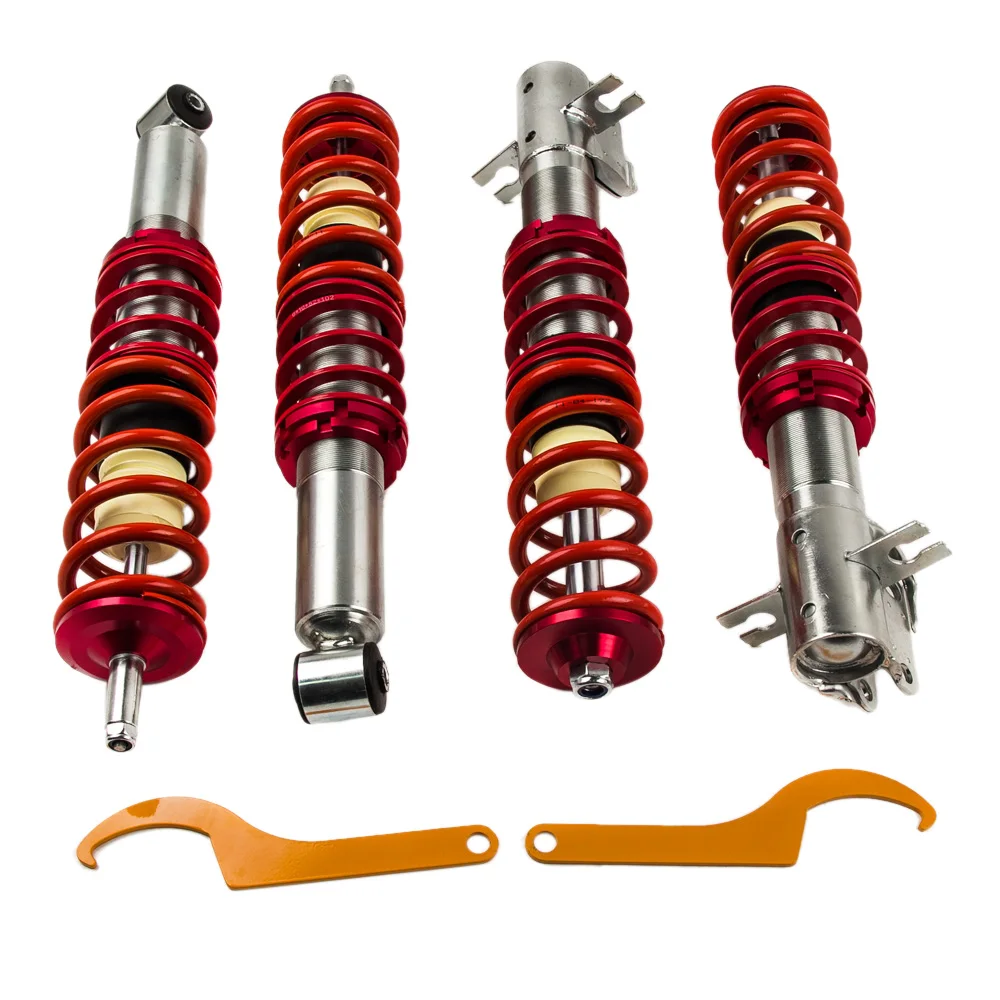 

Красные опускающие спиральные пружины, Подвесные комплекты Coilover для Volkswagen Golf MK1 75-84, регулировка высоты, удар