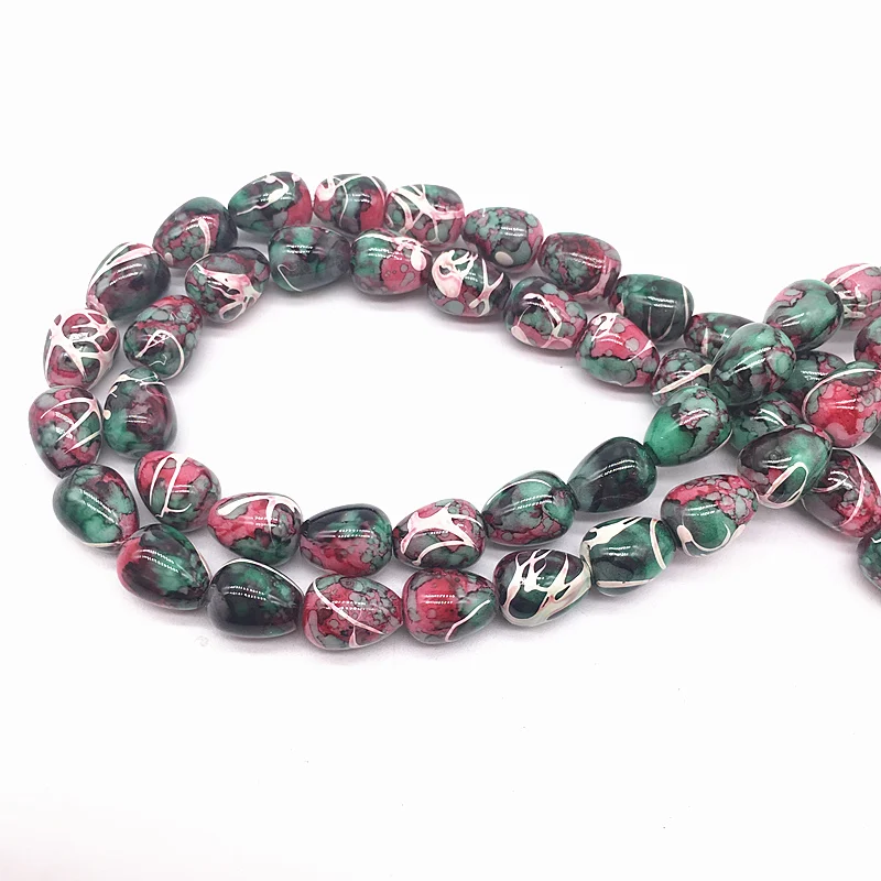 Двухцветные стеклянные бусины разделители в форме каплевидной формы для салата