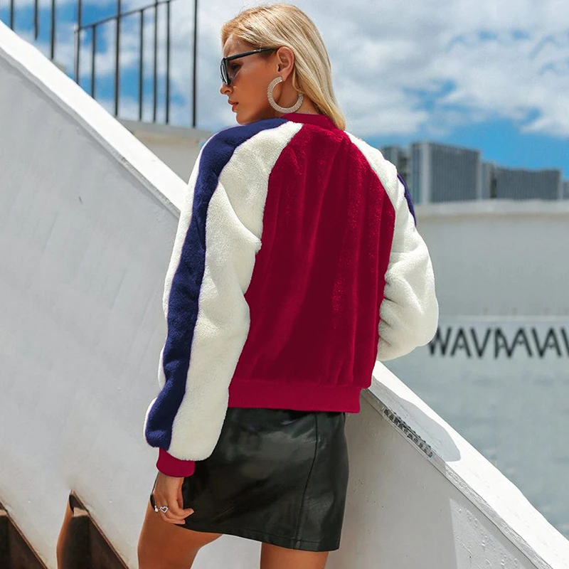 Женская куртка модное элегантное пальто из искусственного меха Осень-зима 2019