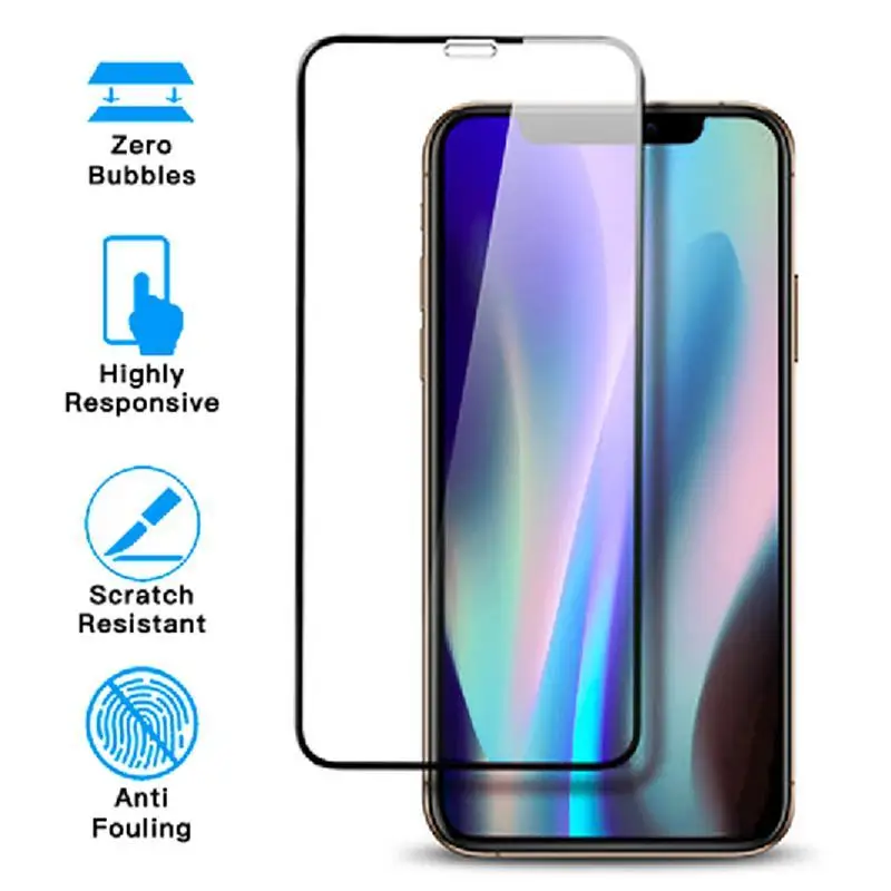 Пленка из закаленного стекла для iPhone 11 Pro Max 6,5 Защитная пленка с полным покрытием для iPhone XS Max XR X 6 6s 7 8 Plus