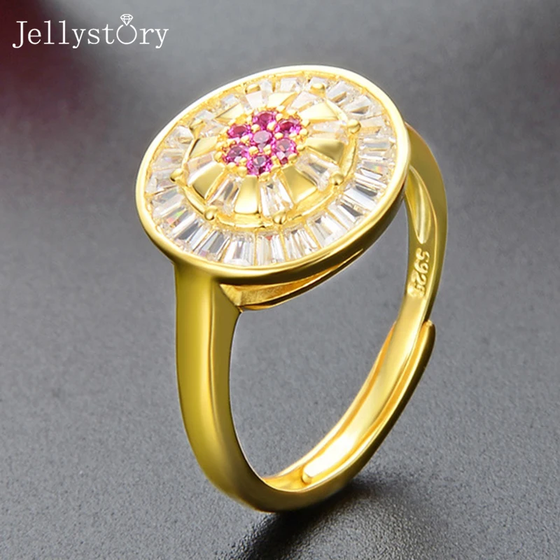 Jellystory Женская мода ювелирные изделия 925 Серебряное кольцо Для свадебной