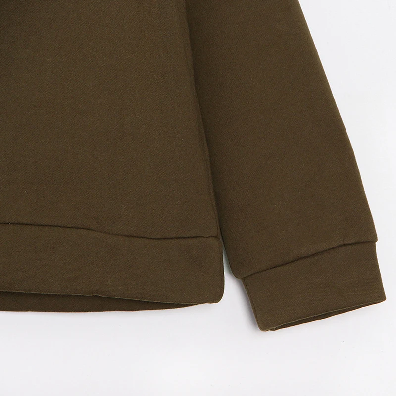 

CHICEVER Casual Embroidery Sweatshirt For Women O Neck Shoulder Pad Long Sleeve Sweatshirts Female 2021 Women's Clohthing New