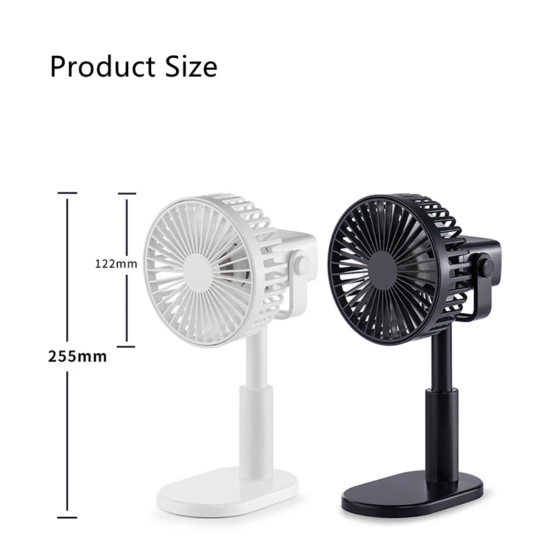 

Adjustable Desktop Mini Fan USB Portable Fan For Home Cooling Fan Rechargeable Office Air Cooler With 4000mAh Battery