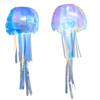 summer christmas art gallery creative decoration colorful jellyfish ocean theme decoration scene layout shopping window props