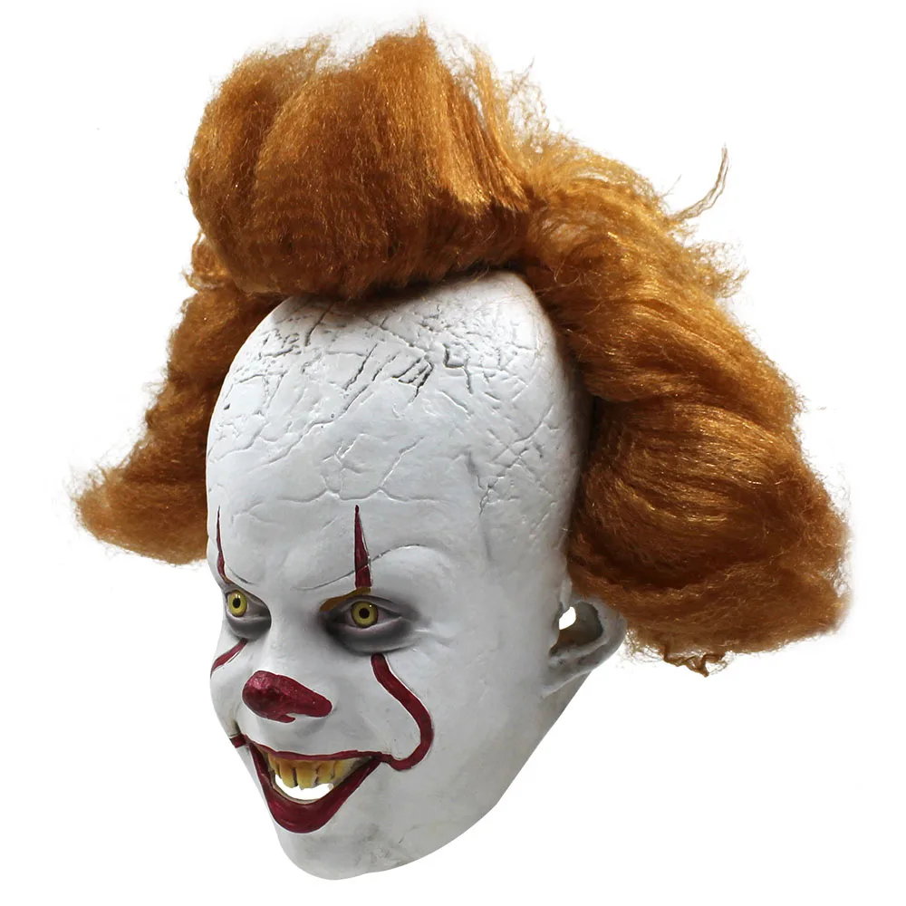 Карнавальная маска из латекса Stephen King's It Pennywise для косплея Вечерние Маски на