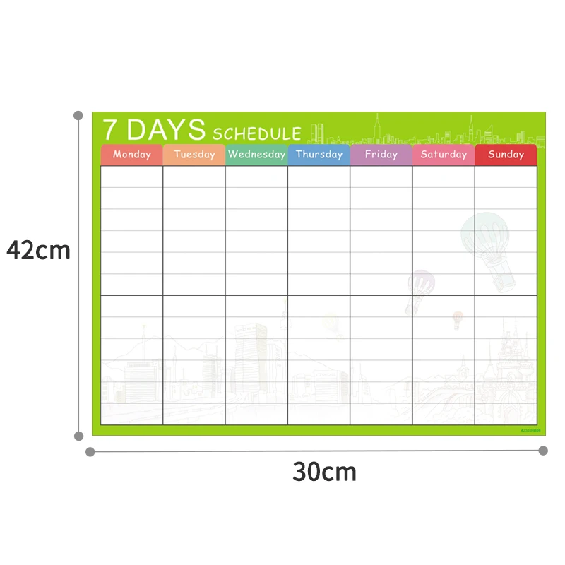 Гибкий Еженедельный ежедневник 42x30 см магнитная доска для сообщений кухонные