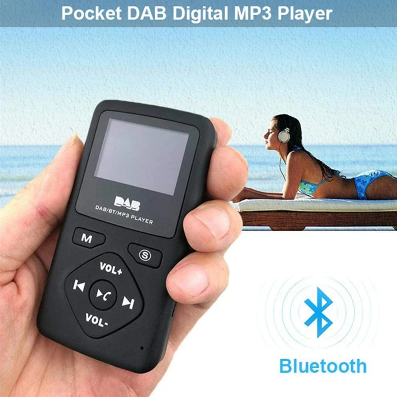 DAB/DAB цифровое радио Bluetooth 4 0 персональный карманный FM мини портативный наушники MP3