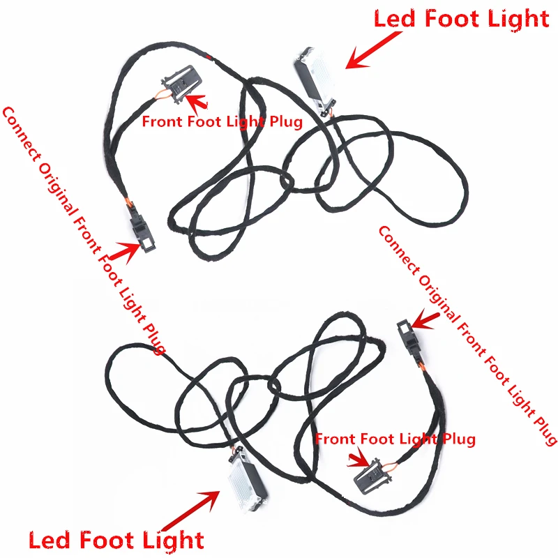 READXT внутренняя светодиодный ная подсветка для автомобиля FootWell задняя лампа с