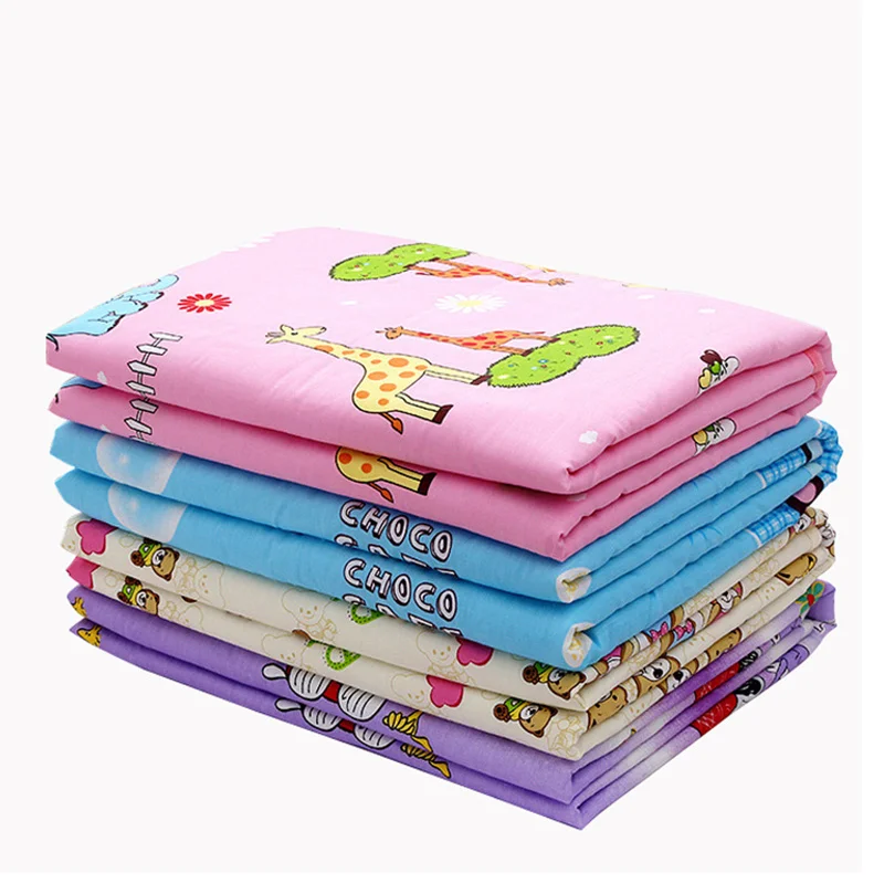 

80*120cm Baby 3 Layer Change Pad Outer Layer Pure Cotton Middle Absorbent Bottom Waterproof Nappy Diaper Bag Crawling Mat Rugs