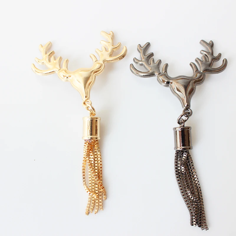 

Exquisite Metal Cute Deer clasp buckle Buckles Bag Purse Hat Decor With Tassel Hardware purse accessories parts