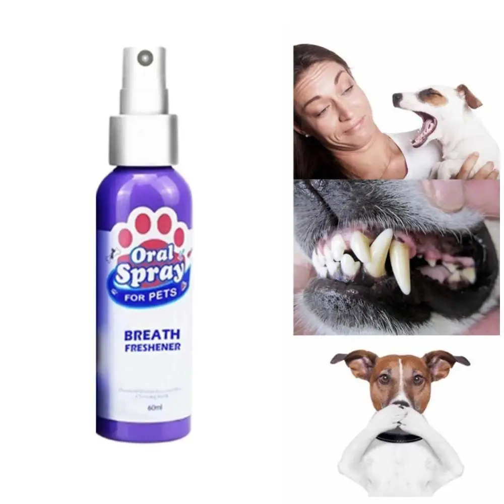 1 шт. Pet дыхание аэрозольный освежитель собака зубная щетка свежее жидкость для