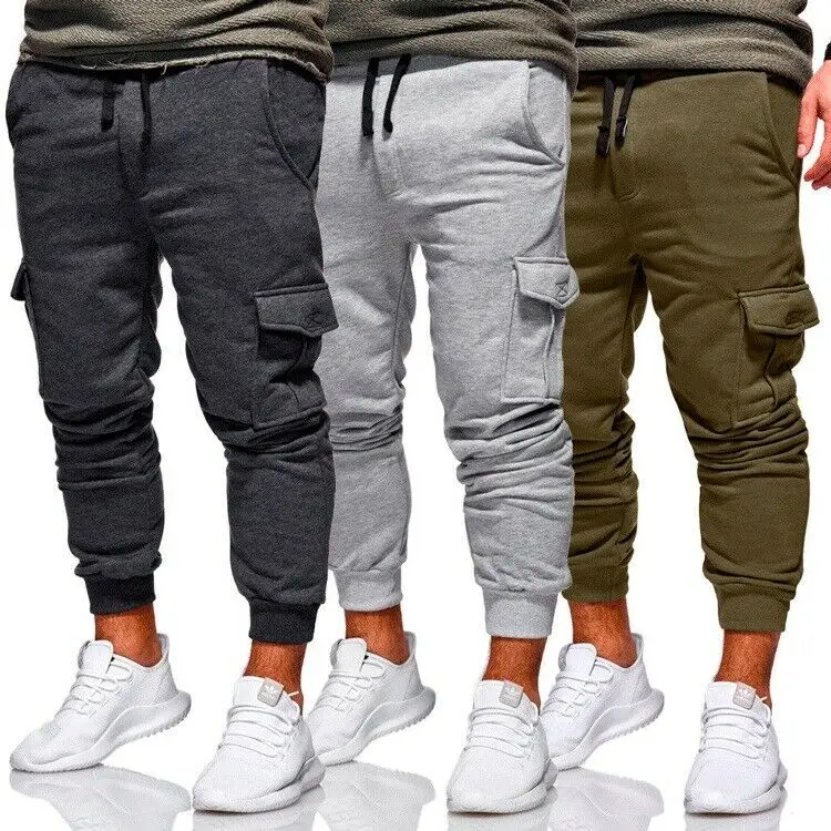 

Men Casual Tracksuit Loose Sport Fit Jogging Joggers Sweat Cargo Pants Trousers plus size M-3XL Hip Hop Streetwear Jogger Pant