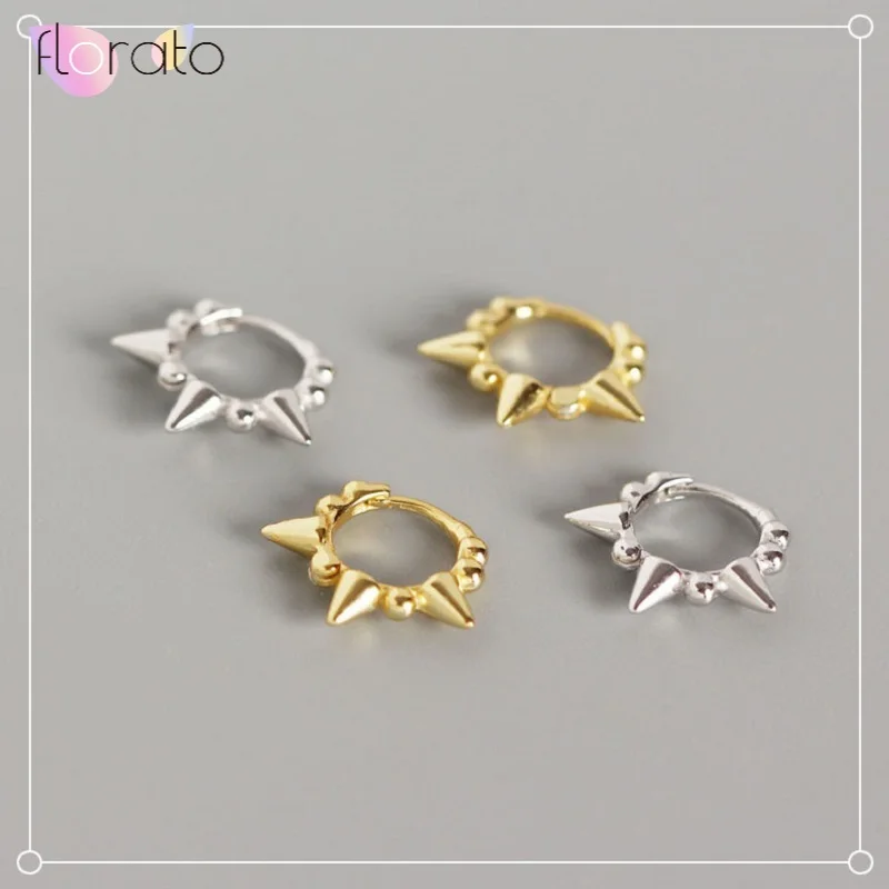 Серьги кольца женские изящные маленькие серебряные серьги подвески в виде