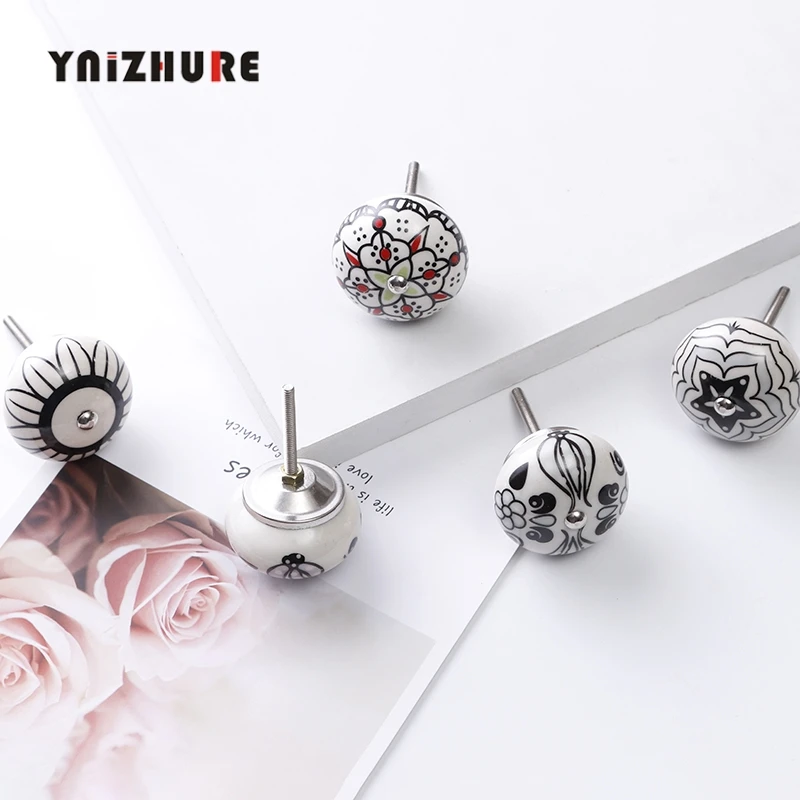 Ручка для сельской мебели 40 мм керамический выдвижной ящик пасторальная ручная