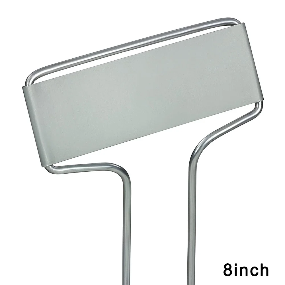 

20pcs Classification Nursery Seedling Tags Garden Markers Metal Plant Labels 4inch/6inch/8inch/10inch Silver Waterproof Reusable