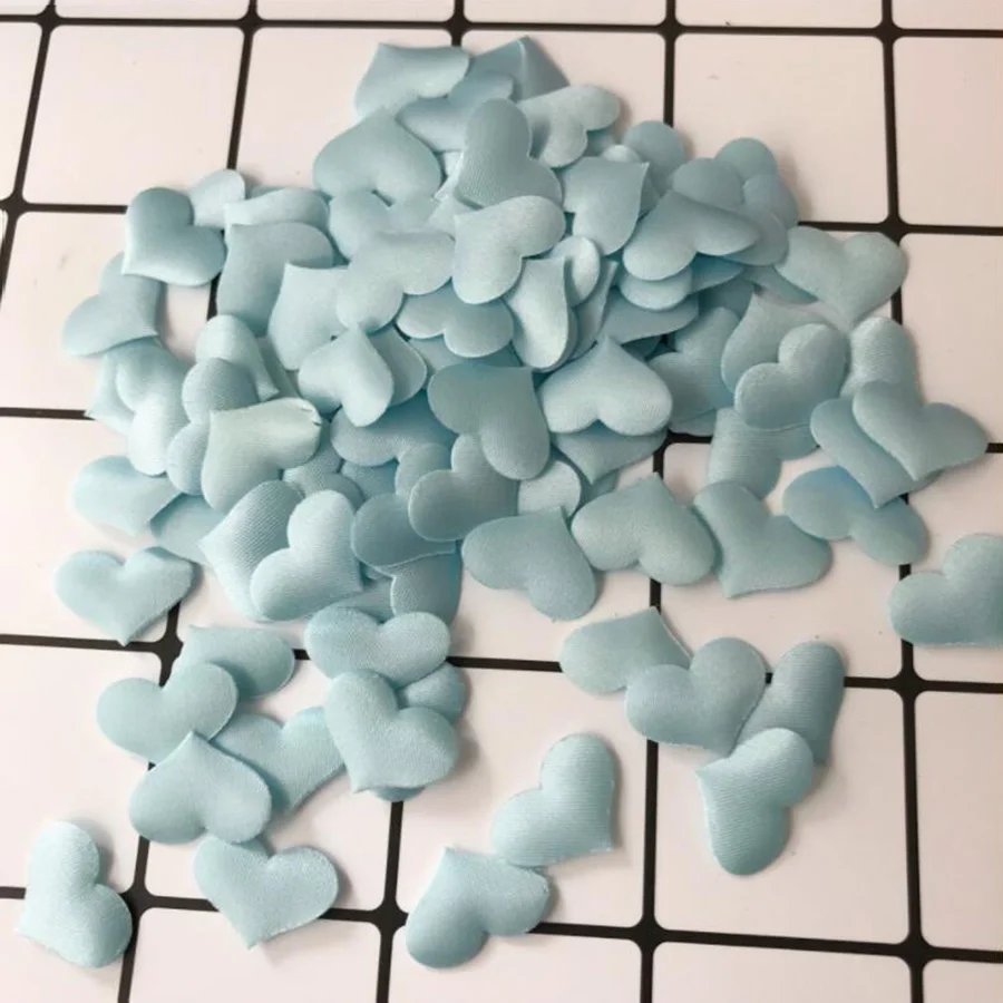blue 200 шт./лот, цветные конфетти в виде сердца из нетканого материала, вечерние украшения для мальчиков на первый день рождения, рождественские украшения для дома, декор на День святого Валентина - Цвет: blue