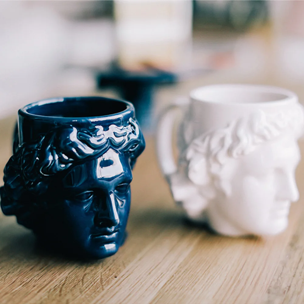 1 шт., креативная керамическая кружка в 3D стиле с изображением Давида, Кофейная, чайная, молочная, питьевая чашка с ручкой, кофейная кружка для офиса, новинка, Gif
