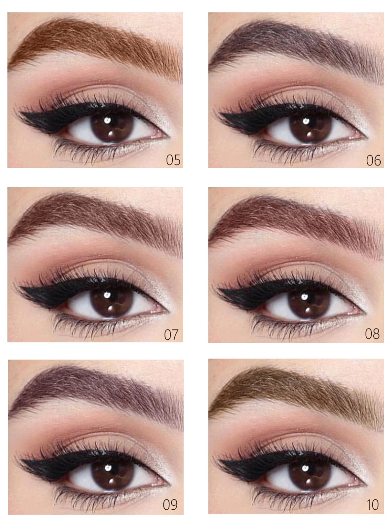 1 шт. Водостойкий карандаш для бровей 10 цветов|Средства роста бровей| |