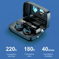 m9 bluetooth 5 1 earbuds with led display charging case tws hifi stereo waterproof sport wireless bluetooth earphones for iphone