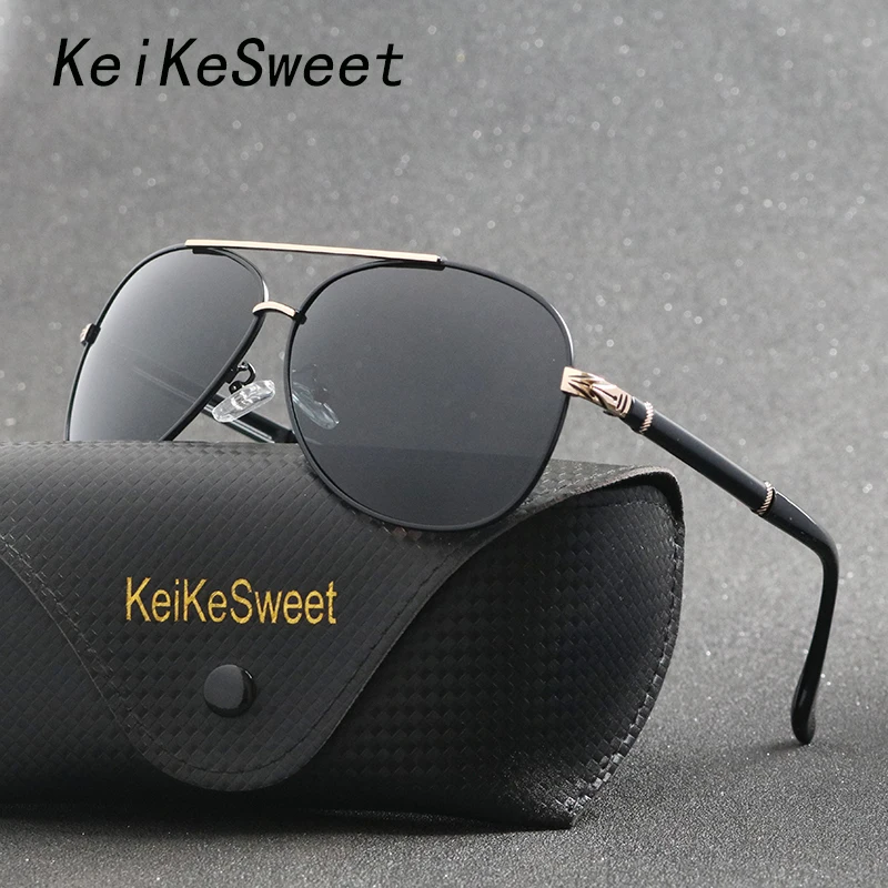 Мужские солнцезащитные очки для вождения KeiKeSweet роскошные брендовые