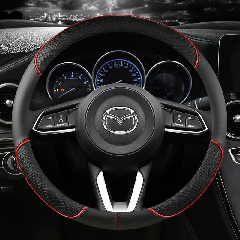 Из искусственной кожи чехол рулевого колеса автомобиля для CX 3 4 5 7 9 Mazda Axela 6 Gh Gj Demio