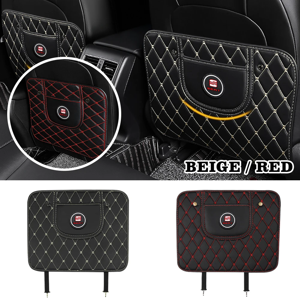 

Car Logo Seat Back Anti Kick Pad Children Mud Dirt Mat Protector Cover Accessories For SEAT Leon 5f Ibiza 6l 6j 1p Cushion Altea