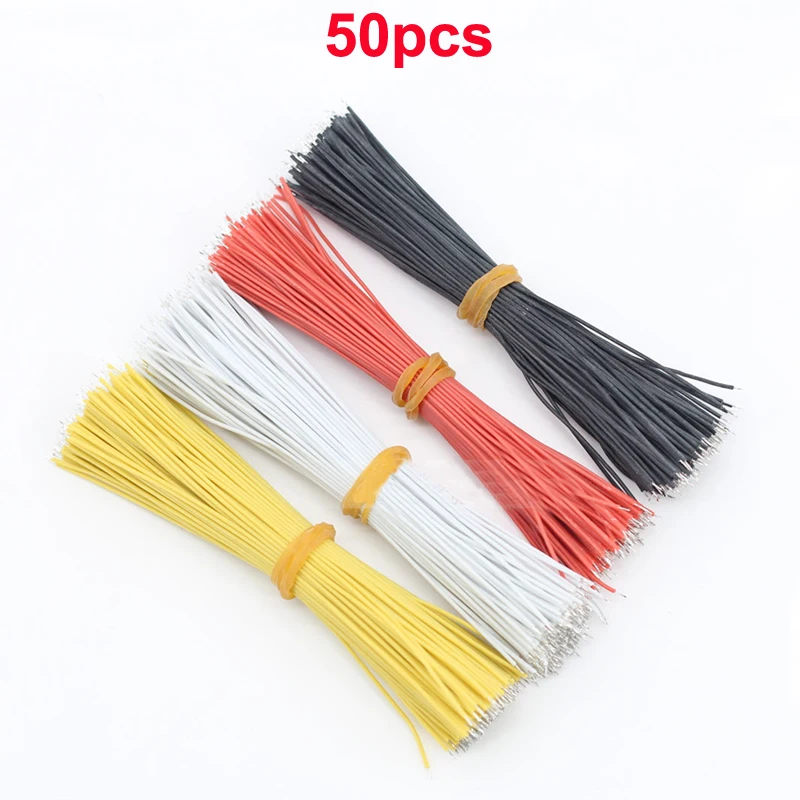 

50 шт. FPV Радиоуправляемый Дрон приемник управление полетом GPS передача изображения соединительный кабель 10 см 28AWG силиконовый провод с Оловя...