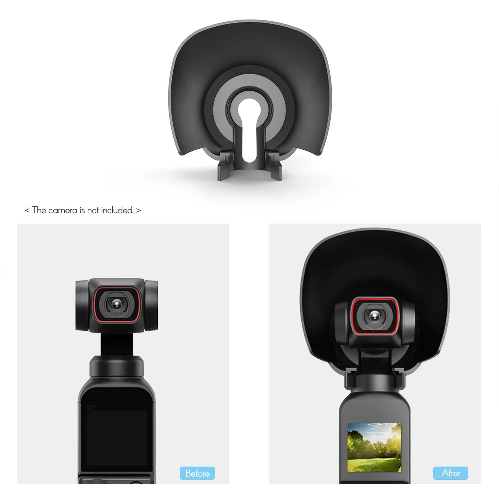 

STARTRC Multifunctional Camera lens Accessories Kit Lens Protective Cover +Sun Hood+Adapter Holder Replacement for DJI Pocket 2