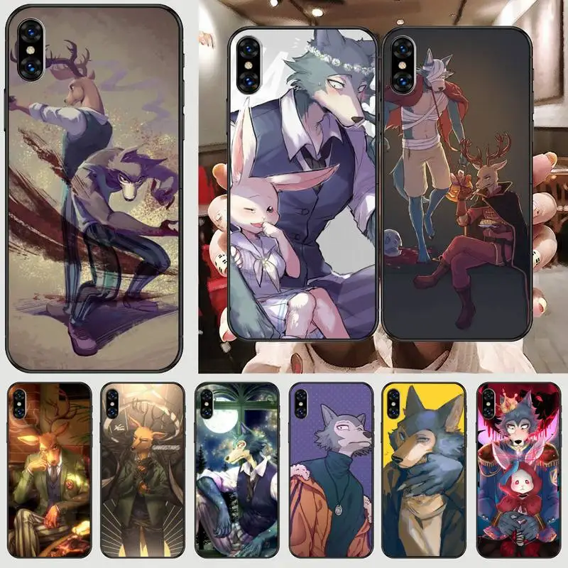 

Beastars Anime Phone Case For Black-Iphone 5 5s se 6 6s 7 8 11 12 X Xs Xr Pro Plus Max Mini Cover