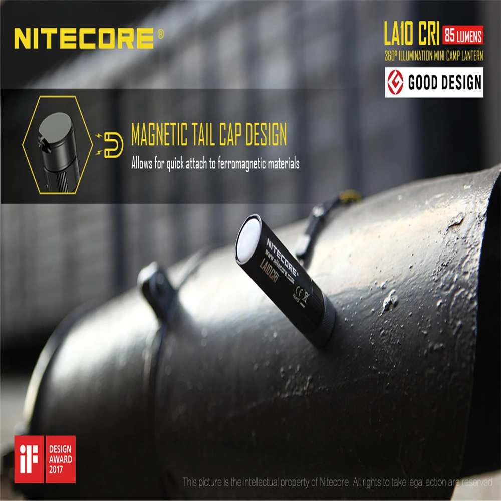 Фонарик NITECORE LA10 с индексом цветопередачи 135LMs мини-фонарик для повседневного