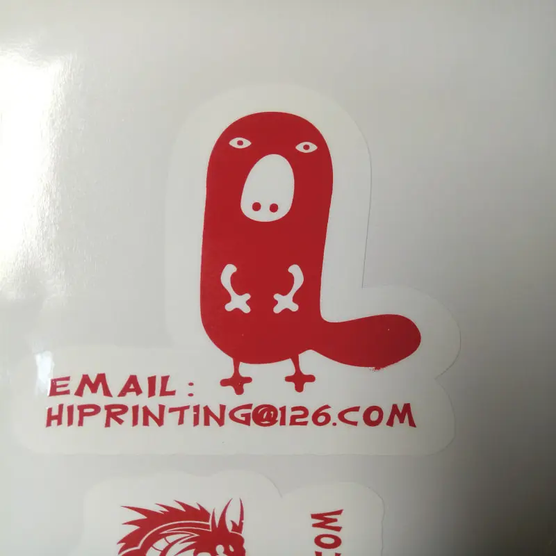 2x2 дюйма белая виниловая наклейка печать на заказ/kiss cut sticker