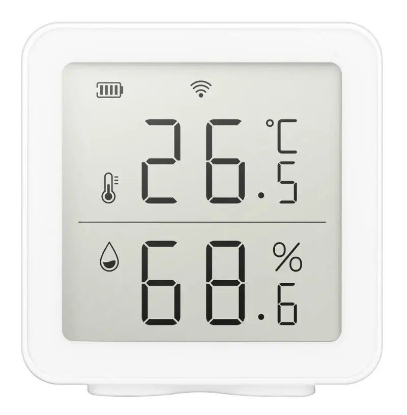 

WiFi Smart Temperature Humidity Sensor Long Range Wireless Digital Hygrometer Tuya APP Compatible With Alexa Google Assistant
