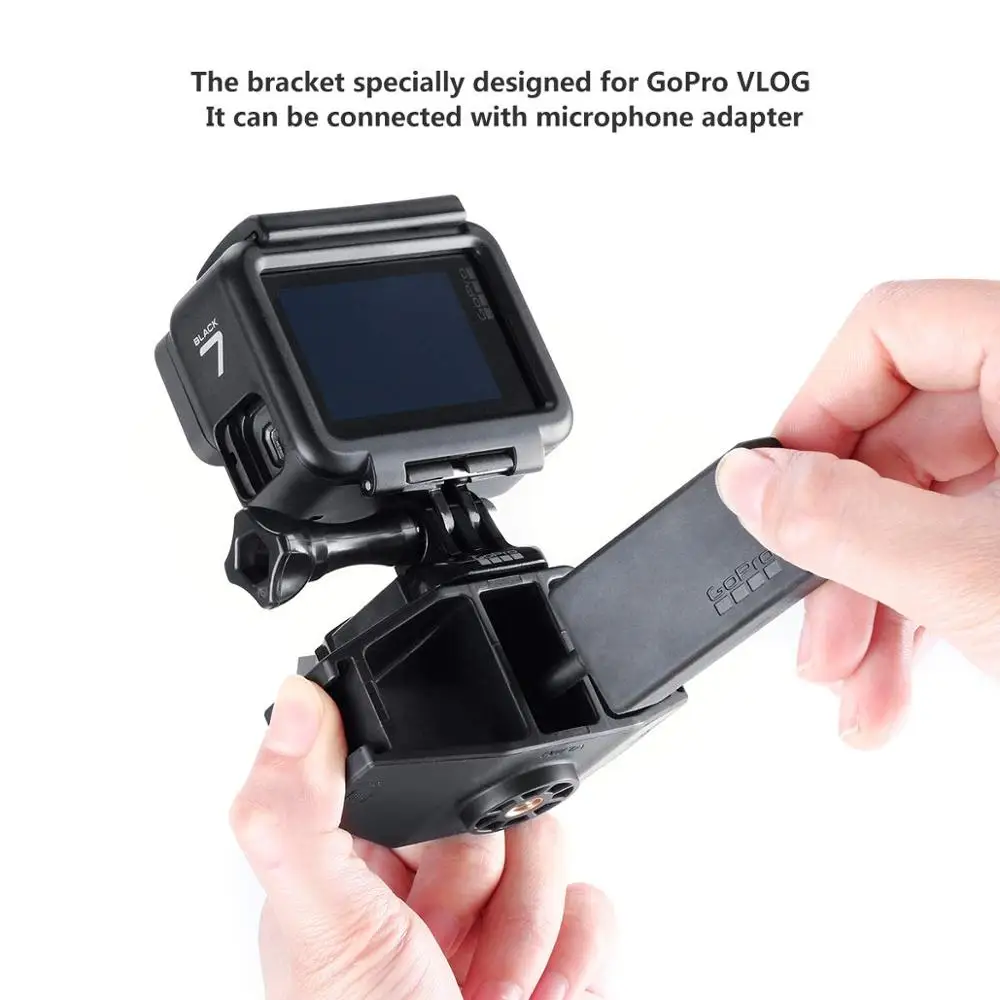 Микрофонный адаптер для GoPro Vlogging Setup Bracket w 2 крепление микрофона Штатив Адаптер Hero