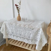 table linen elegant rectangular tear resistant retro lace embroidery tablecloth for restaurant tablecloth table cloth