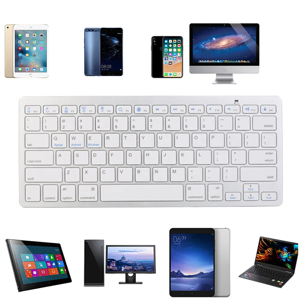 НОВАЯ тонкая беспроводная клавиатура BT 3 0 Для iMac/iPad/Android/телефона/планшетного ПК