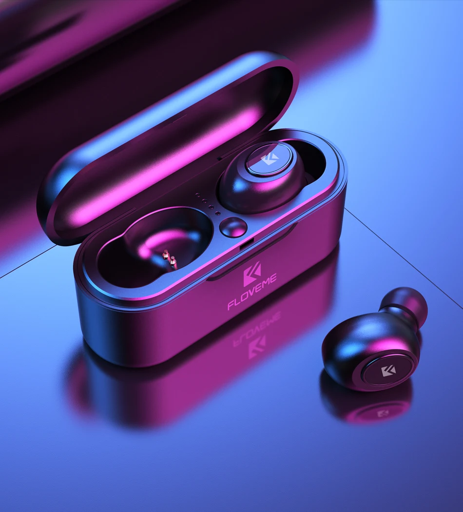 FLOVEME Mini TWS5.0 Bluetooth беспроводные наушники спортивные наушники гарнитура наушники-вкладыши стерео звук наушники микро Зарядка коробка для iphone 11 7 X 6, для xiaomi mi8 redmi 4x, для huawei mate30 для samsung