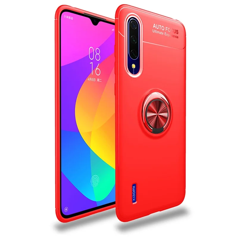 Xiaomi mi A3 Lite чехол, чехлы на магнитное кольцо, роскошный держатель кожуха, мягкий матовый Силиконовый чехол для телефона, чехол для Xiao mi A3