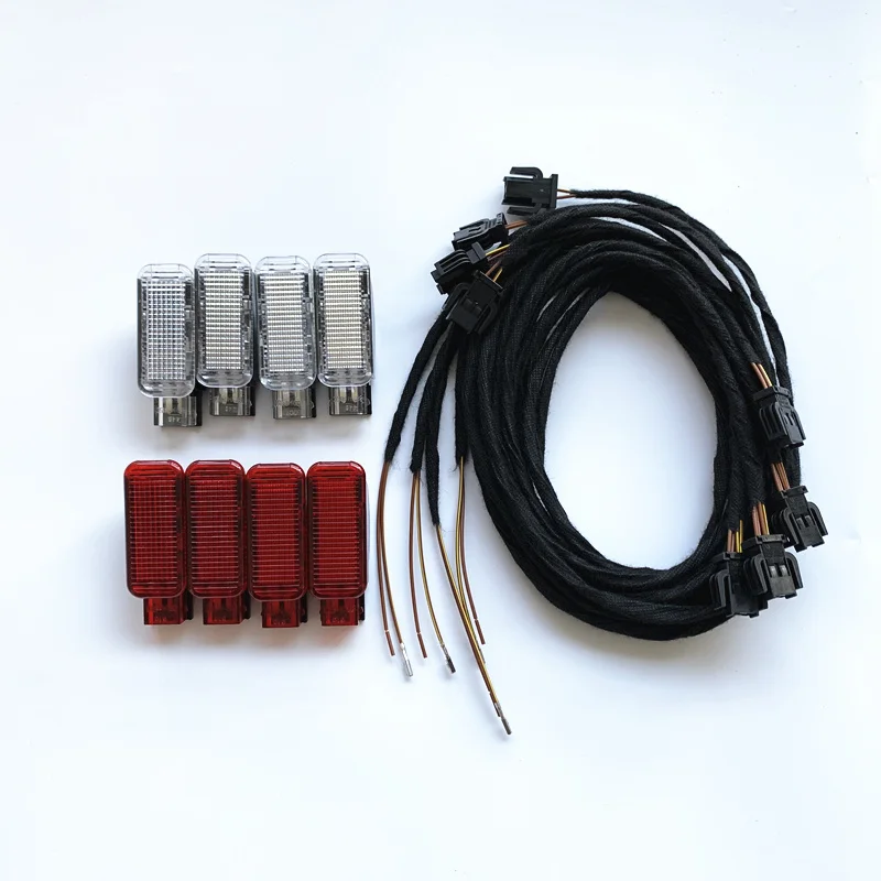 Предупреждение светильник лампа на дверную панель красная/белая 8KD947411 6Y0947411 для