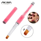 ANGNYA 1 шт. Стразы для дизайна ногтей с металлической ручкой розовая ручка для резьбы ногтей кисть для рисования УФ-гелем 4 #6 # ручка для рисования своими руками инструмент для маникюра