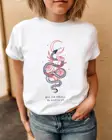 Большой или маленький Будьте любезны, чтобы все Змея футболка 100% хлопок унисекс Графический для женщин tumblr модная повседневная гранж футболка топы, футболки