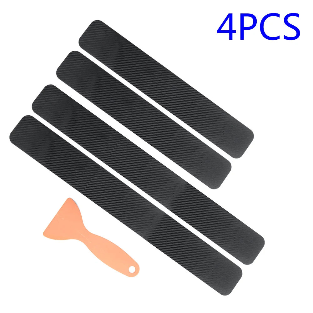 4 предмета в комплекте 3D углеродного волокна порога протектор наклейки Накладка